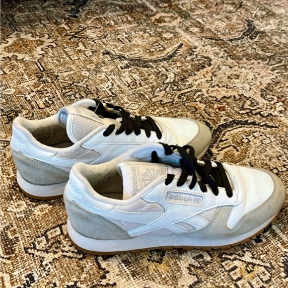Reebok Shoes - Reebok Womens White and Gray Sneakers